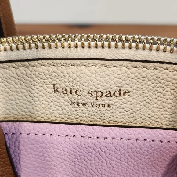 Kate Spade Lavender and Brown Satchel/Crossbody - Picture 9 of 11